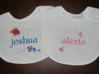 Personalised Baby Bib matching items available girl boy
