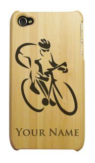 Personalized BAMBOO iPhone 4 4S Case/Cover   CYCLIST  SPORT   BICYCLE