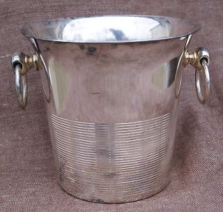 Newly listed Vintage French Small CHAMPAGNE Ice Bucket Silvered Metal
