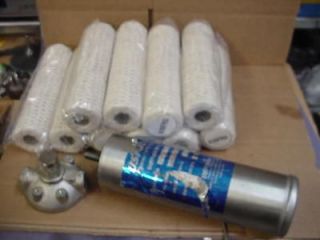 stainless filter housing w/20 100micron filters cuno FSI 250psi