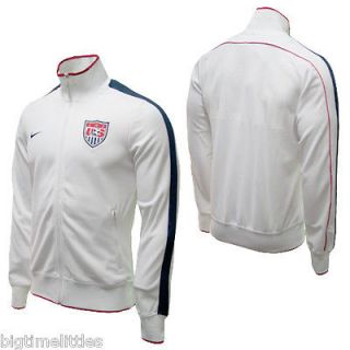 Nike USA Soccer White NSW N98 Full Zip Track Football Jacket Sz2XL