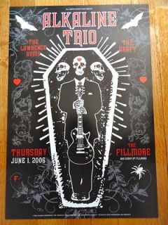 ALKALINE TRIO draft Lawrence Arms fillmore CONCERT POSTER 13 x 19