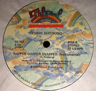 EDWIN BIRDSONG Rapper Dapper Snapper ORIG. 12 Excellent vinyl