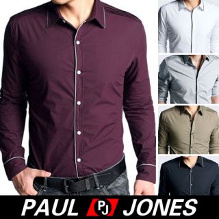 PAUL JONES NWT Men’s Casual Slim Stylish Dress Shirts Fit blouse US