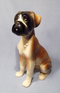 Hand Painted Ceramic Large Boxer Dog Statue Figurine   Darling