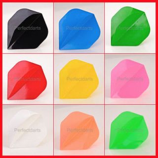 POLY PLAIN STANDARD SHAPED DARTS FLIGHTS   11 Colours   Great Pack