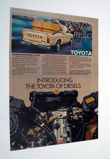 TOYOTA Diesel pickup truck 1981 print Ad advertisement