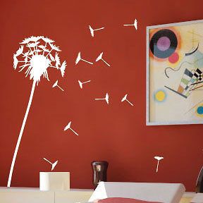 Large Dandelion Flower Tree Wall Stickers/ Wall decals