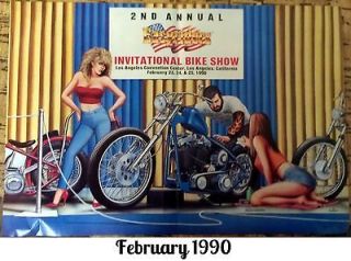 David Mann Centerfold Poster Easy Rider February 1990 Biker Art