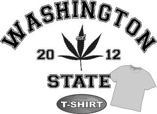 Pot Marijuana Weed T Shirt 420 Washington State 4 fans of Tobacco