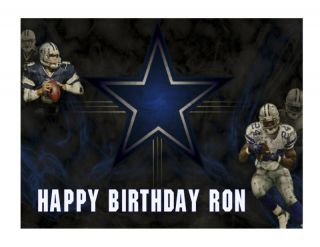 Dallas Cowboys edible cake image topper frosting