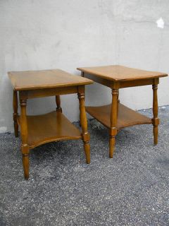 CHERRY/MAPLE LIVING ROOM SIDE TABLES / END TABLES BY CUSHMAN #1589