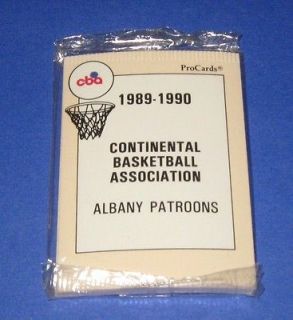 1989 90 CBA Pro Cards Albany Patroons Team Set SEALED