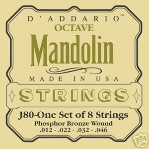 OCTAVE MANDOLIN MANDOLA STRINGS DADDARIO J80