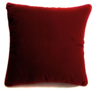 Red Plain Flat Velvet Style Cushion Cover/Pillow Case *Custom Size