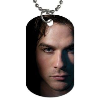 Damon The Vampire Diaries Dog Tag & Chain Necklace HOT