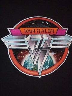 VTG 1970s Van Halen Concert T  Shirt S/T Lp Logo MINT LARGE