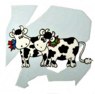 Cows Rub On Transfer Decal Glass Tiles Plastic Children DT03