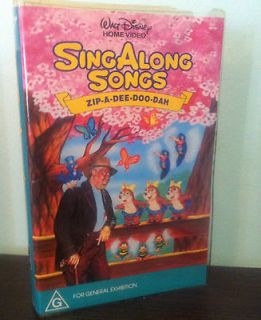 Sing Along Songs   ZIP A DEE DOO  DAH   VHS   Walt Disney