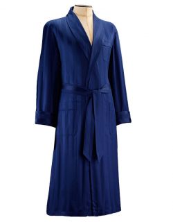 Derek Rose Men’s Lingfield 1 Classic Dressing Gown – Navy