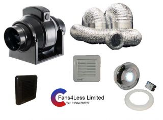 MF100S/MF100T Bathroom Shower LIGHT Fan Extractor Standard/Timer
