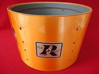 1970s VINTAGE ROGERS 12x 8deep RACK TOM DRUM SHELL & BADGE * MADE IN