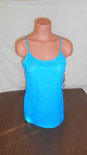 28 New Women Junior XL 13. Grane Blue Lined Lace Cami Tank Top Layer