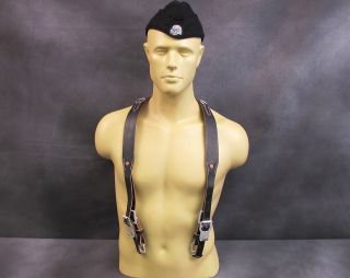 German WWII Combat Leather Y Straps