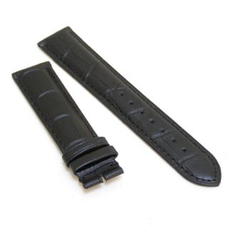 20mm Black Leather Deployment Buckle Watch Band Strap Fits Gucci 7700