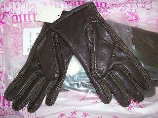 UGG Men Gloves Brown Deerskin Leather Wool Sides Sz Med New $125