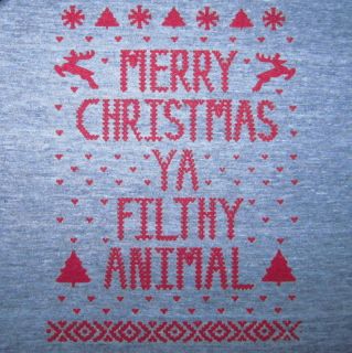 kids merry christmas ya filthy animal t shirt ugly xmas sweater funny