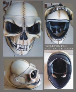skeleton full face lift helmet harley davidson helmet