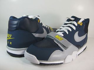 NIKE Air Trainer 1 Mid Premium navy wolf grey yellow men shoes 317553