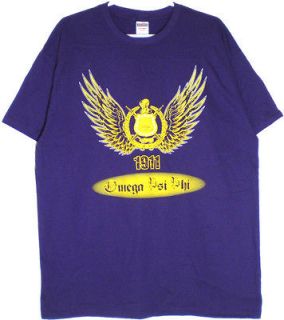 Omega Psi Phi Wings Shield Crest Year 1911 Mens T Shirt