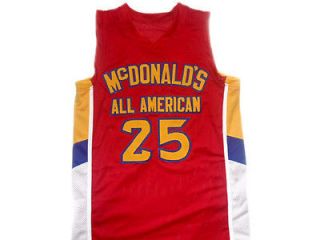 DERRICK ROSE McDONALDS ALL AMERICAN JERSEY RED   ANY SIZE