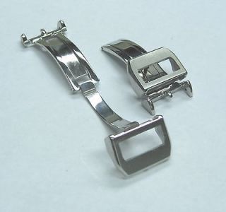 18MM DEPLOYMENT BUCKLE FIT IWC LEATHER STRAP BAND BRUSH