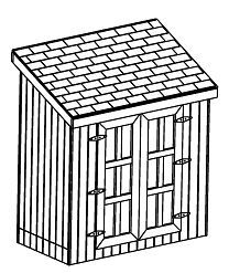 4X8 SLANT ROOF SHED, 26 UTILITY GARDEN SHED PLANS, DIY LEARN HOW TO
