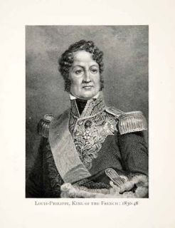 1926 Print Portrait Louis Philippe King French Costume Monarchy