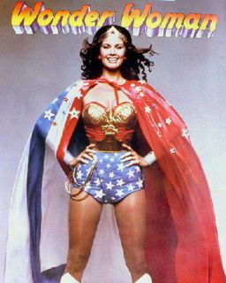 Lynda Carter wearing stars and stripes cape Wonder Woman 24X30 Poster