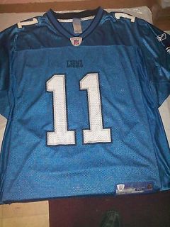 Detroit Lions Roy Williams Jersey NFL Equipment Football On Field 11