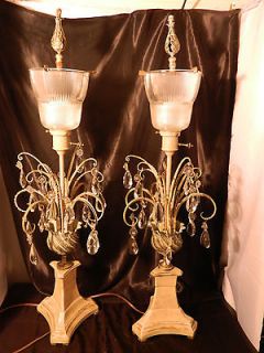 Vintage Pair of Italian Toleware Table Lamps