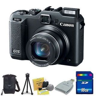 Canon Powershot G15 6350B001 HD Digital Camera NEW + 16GB KIT