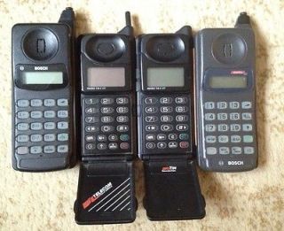 4x vintage ANALOG mobile phones  2x Bosch + Motorola Microtac Vip