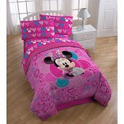 Disney Minnie Mouse Comforter full sheet pillow 5 pcs set Licensed