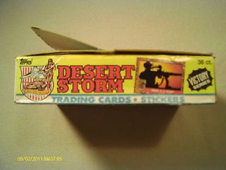 Topps Desert Storm Trading Cards Stickers 36 ct. in Original Box 1991