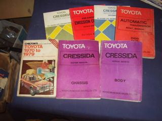 Cressida Factory Dealer SERVICE SHOP MOTOR BODY Manuals Books LOT