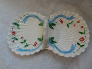 Shafford Coquille Japan Handpainted Dish w/Handle & 2 Separated Dishes