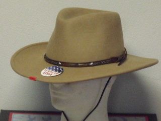 STETSON MOUNTAIN VIEW SAND CRUSHABLE WOOL WESTERN HAT