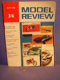 MODEL REVIEW AUG 1969 BOAT CAR AIRCRAFT DIZZY PLAN S E 5a HOVERCRAFT