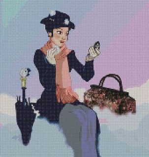 New **Disney** Mary Poppins cross stitch Pattern
